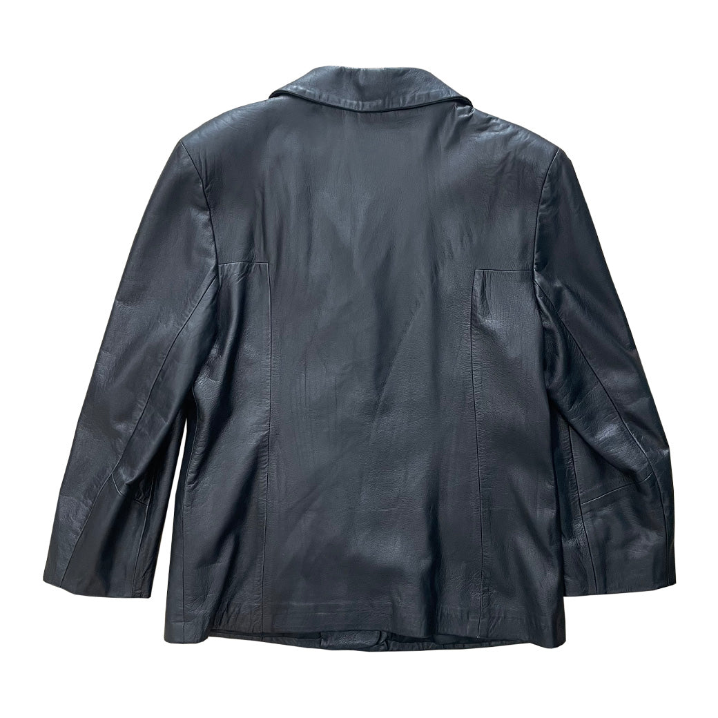 Vintage Black Genuine Leather Jacket 1990s