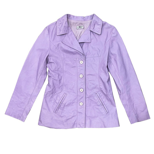 Vintage Purple Genuine Leather Jacket 1990s