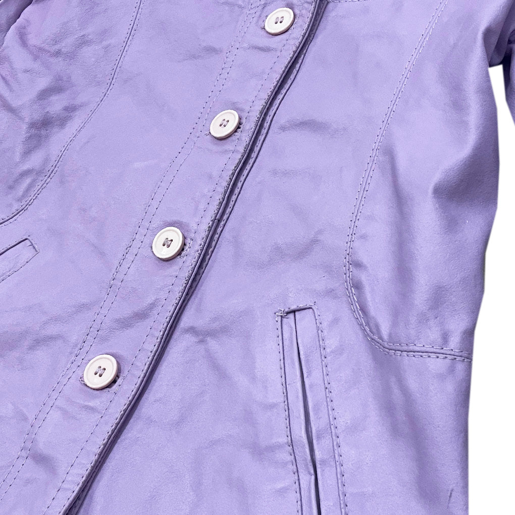 Vintage Purple Genuine Leather Jacket 1990s