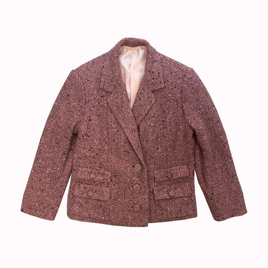 Vintage Pink Tweed Jacket 1960s