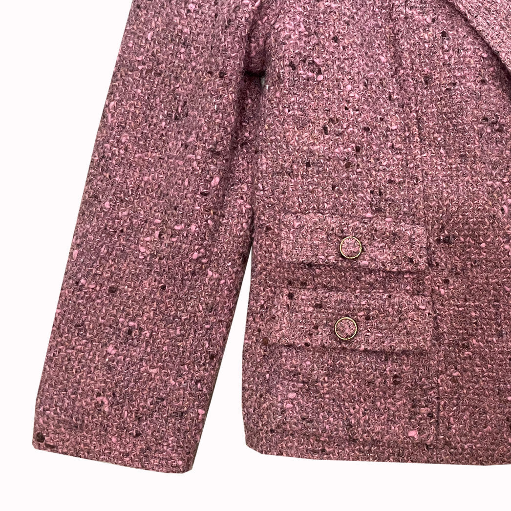 Vintage Pink Tweed Jacket 1960s
