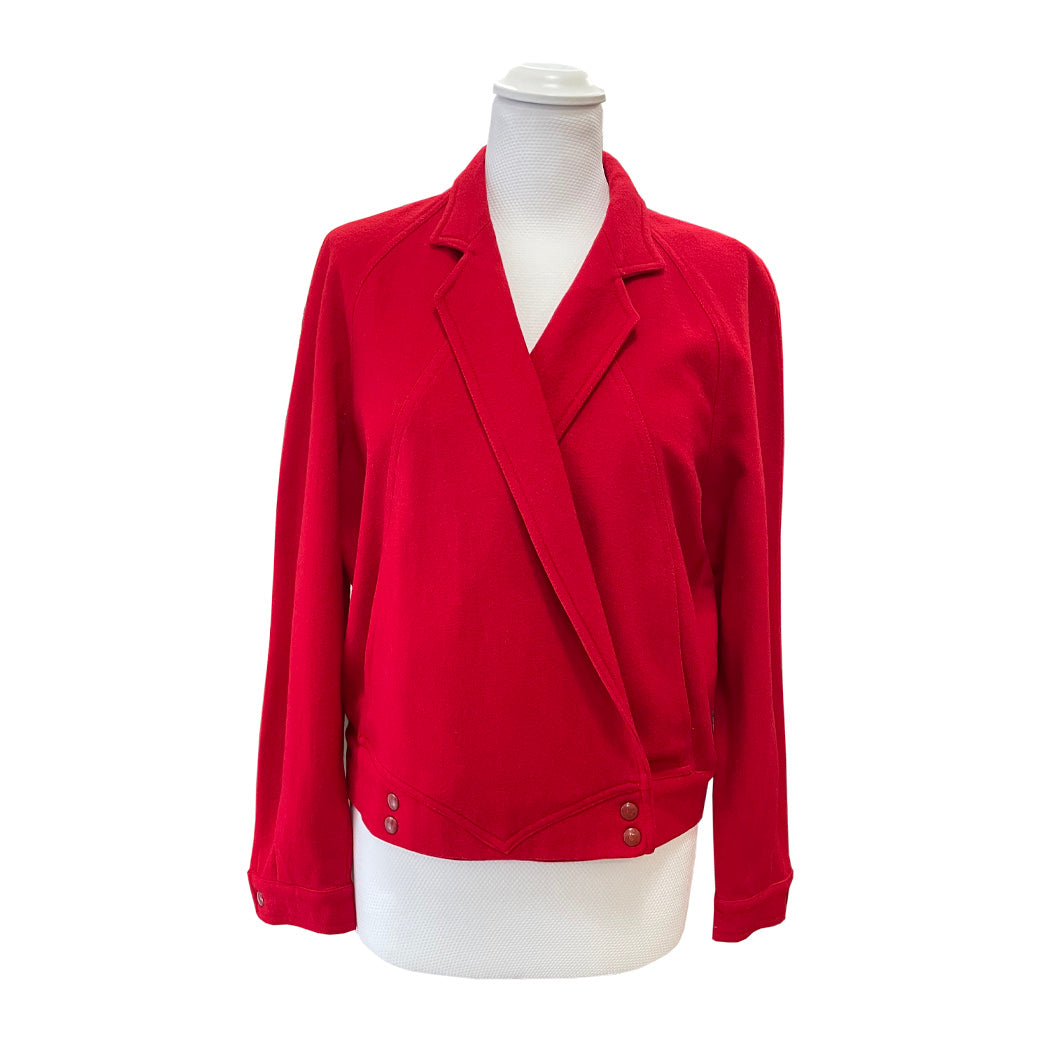 Vintage Red Wool Jacket 1980s