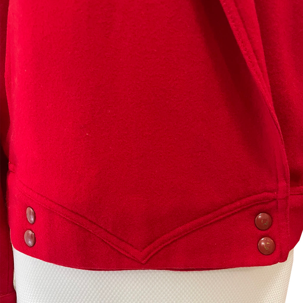 Vintage Red Wool Jacket 1980s