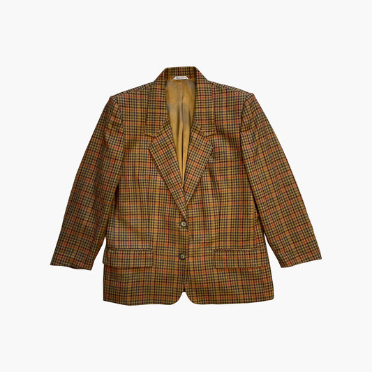 Vintage Checked Jacket In Pure Wool