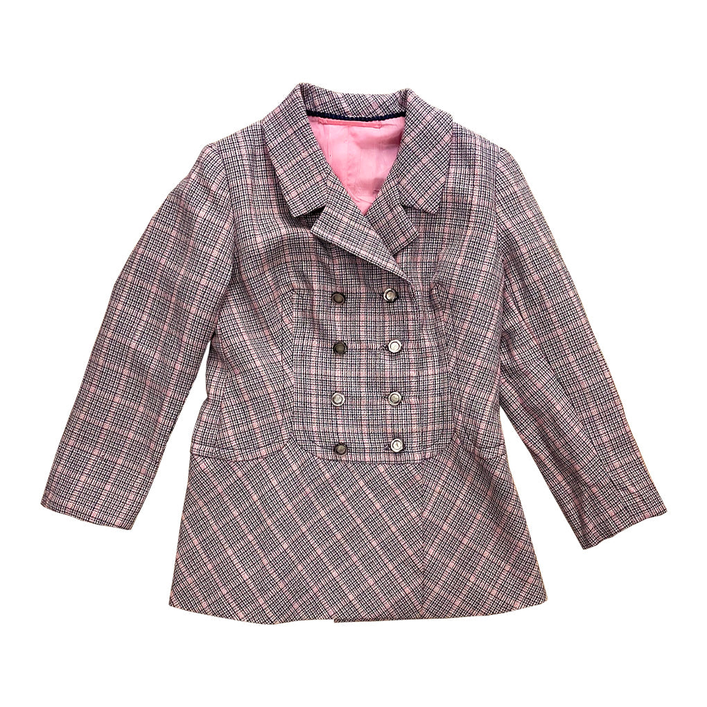 Vintage Pink Checked Jacket 1970s