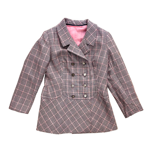Vintage Pink Checked Jacket 1970s