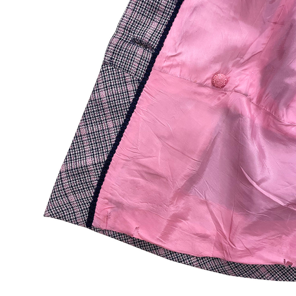 Vintage Pink Checked Jacket 1970s