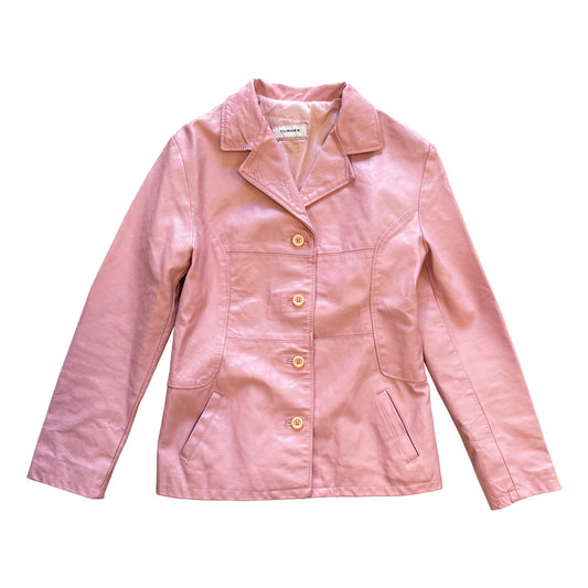 Vintage Pink Genuine Leather Jacket - Turner