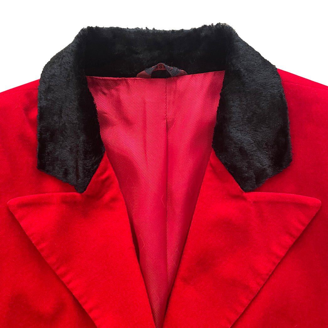 Vintage Red Velvet Jacket  1980s - Sisley