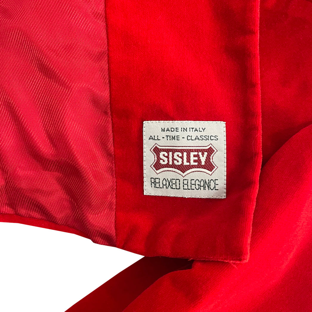 Vintage Red Velvet Jacket  1980s - Sisley