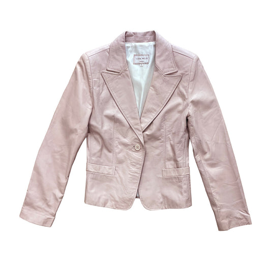 Vintage Pink Genuine Leather Jacket