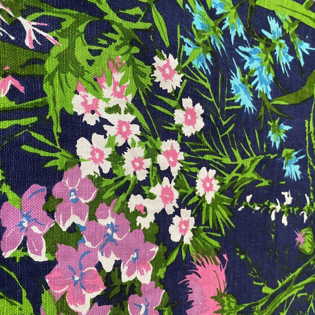 Vintage Floral Flared Maxi Skirt 1970s