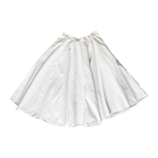 Vintage White Cotton Circle Skirt