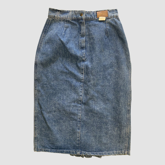 Vintage Midi Jeans Skirt 1980s