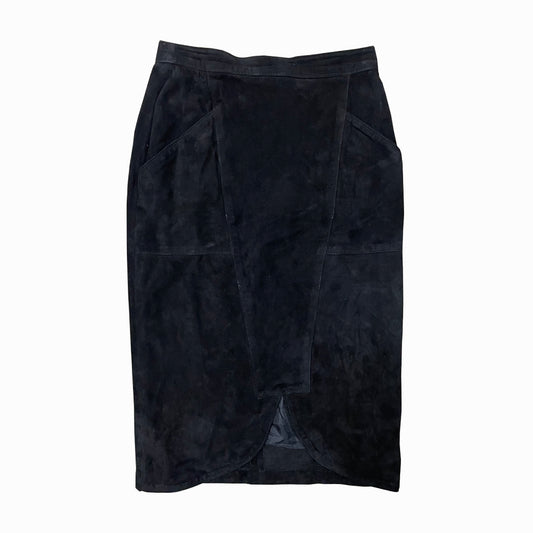 Vintage Black Suede Skirt