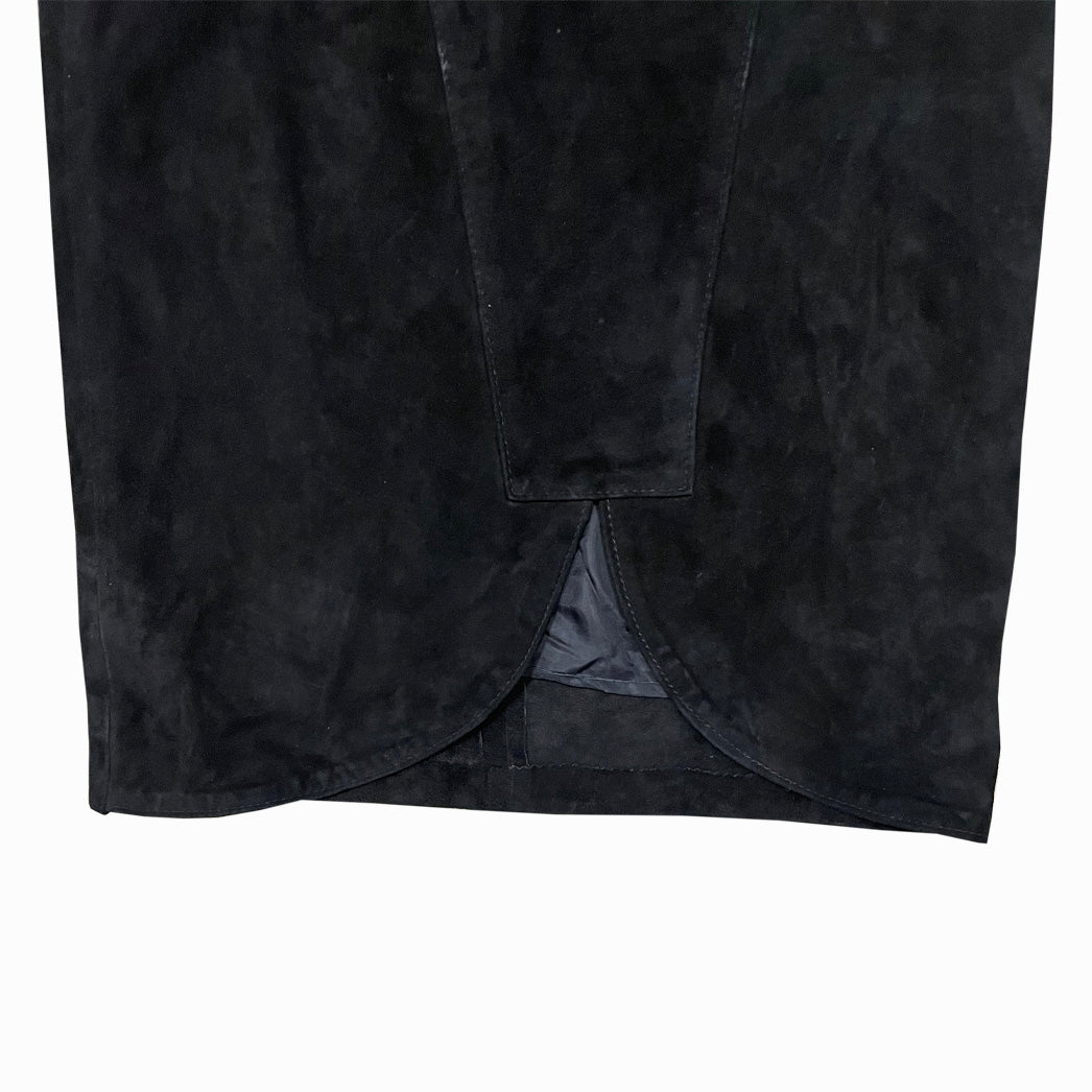 Vintage Black Suede Skirt