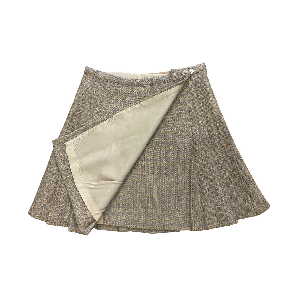 Vintage Wool Mini Wrap Skirt 1960s