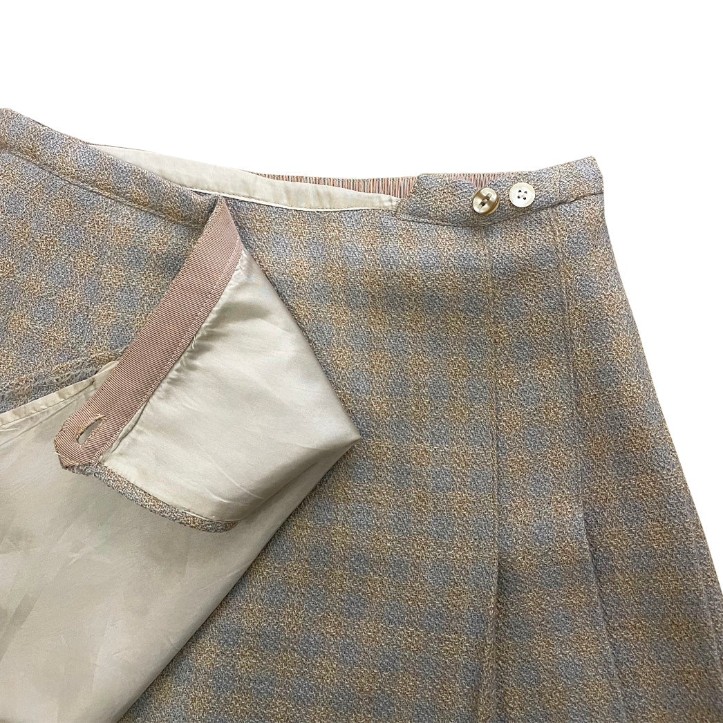 Vintage Wool Mini Wrap Skirt 1960s