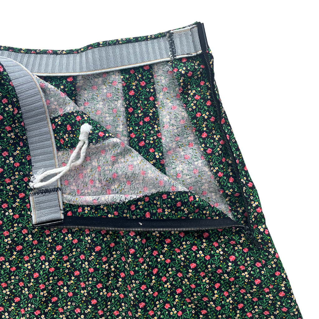 Vintage Flared Midi Skirt 1970s