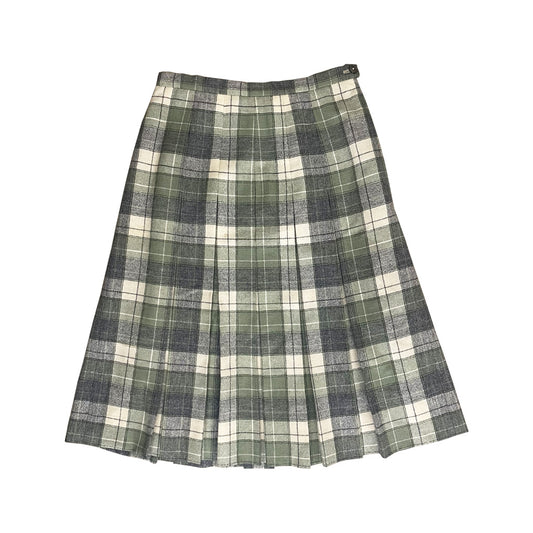 Vintage Tartan Pleated Skirt 1970s