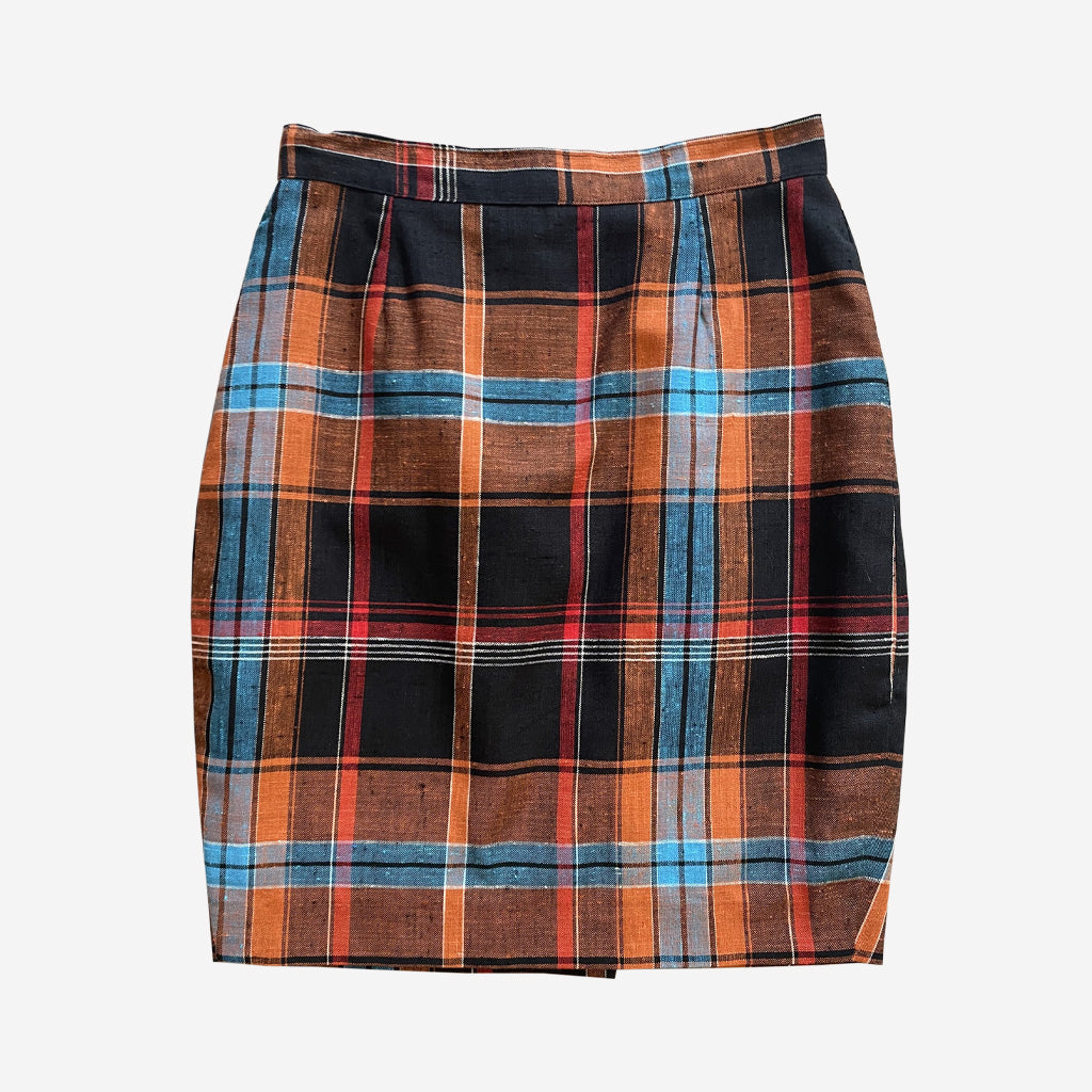 Vintage Tartan Tulip Skirt 1980s