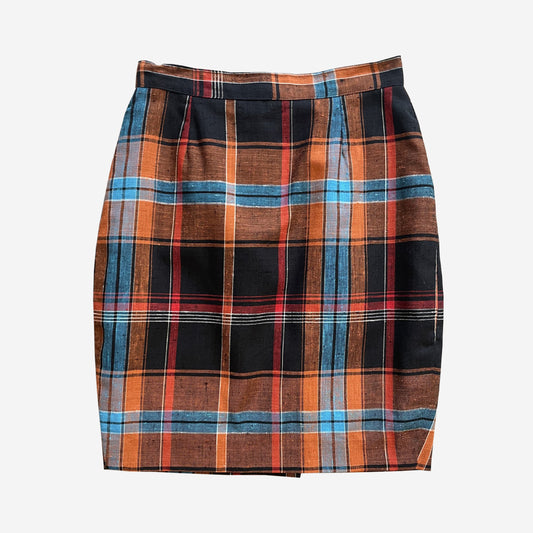 Vintage Tartan Tulip Skirt 1980s