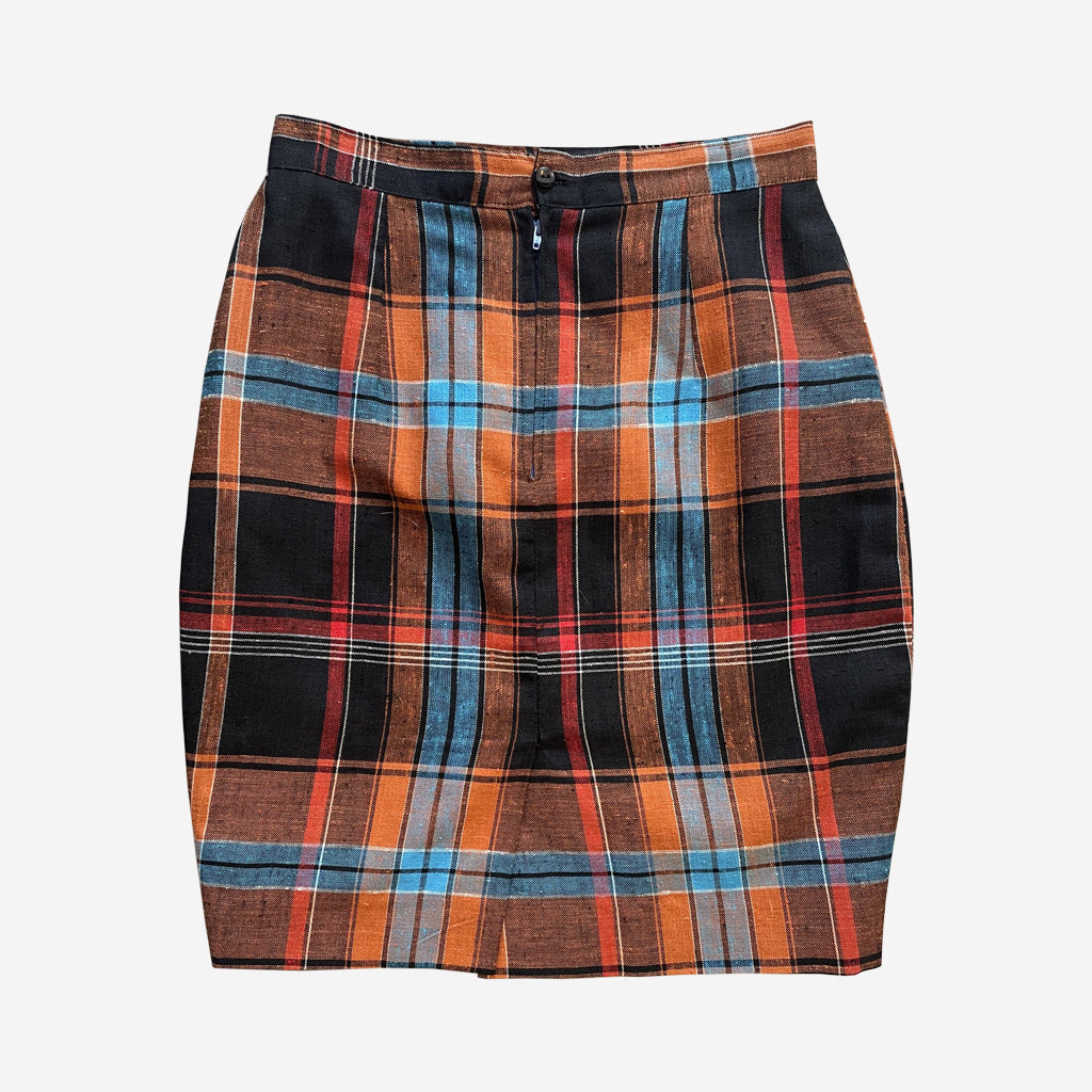 Vintage Tartan Tulip Skirt 1980s