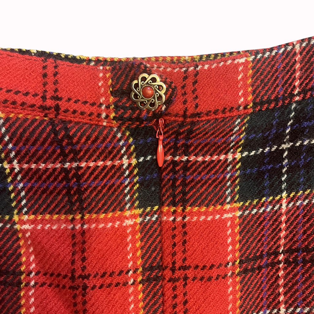 Vintage tartan pencil skirt 1980s