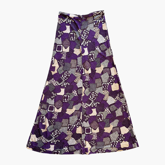 Vintage Long Patterned Skirt 1970s