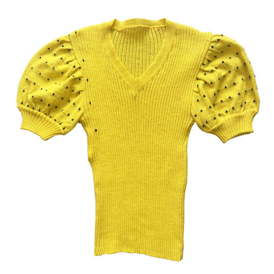 Vintage Yellow Short Sleeve Shirt 1960s