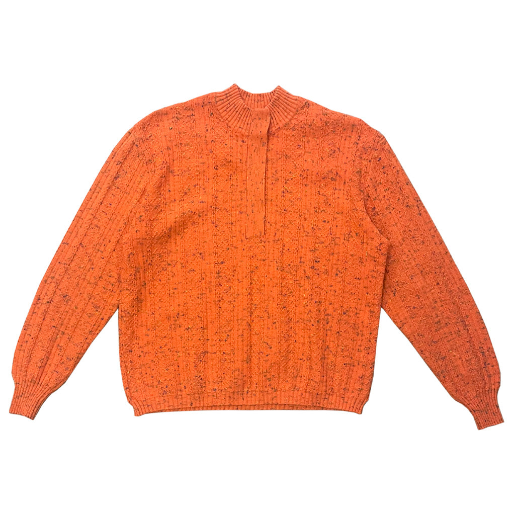 Vintage Orange Melange Sweater 1970s