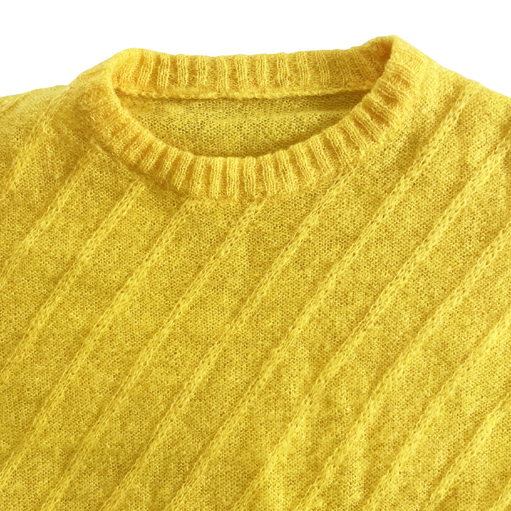 Vintage Luxury Yellow Short Sleeve Knitwear 1960s