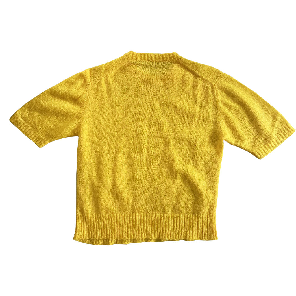 Vintage Luxury Yellow Short Sleeve Knitwear 1960s