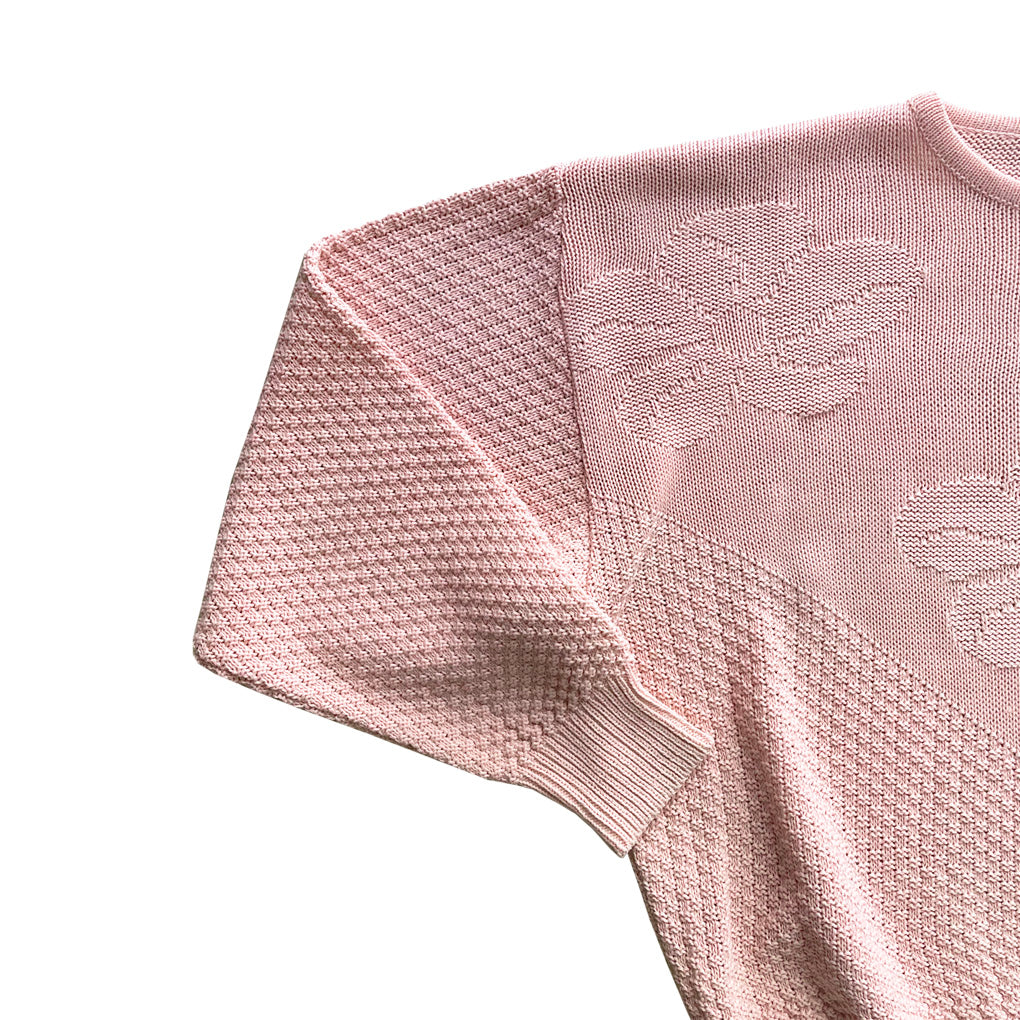 Vintage Pink Cotton Sweater 1980s
