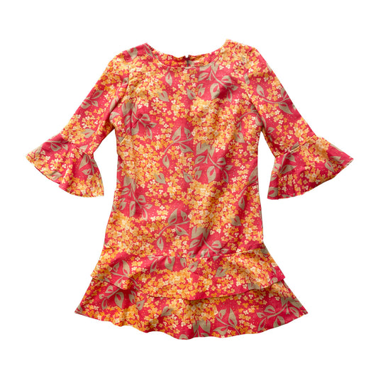 Vintage Floral Cotton Mini Dress 1960