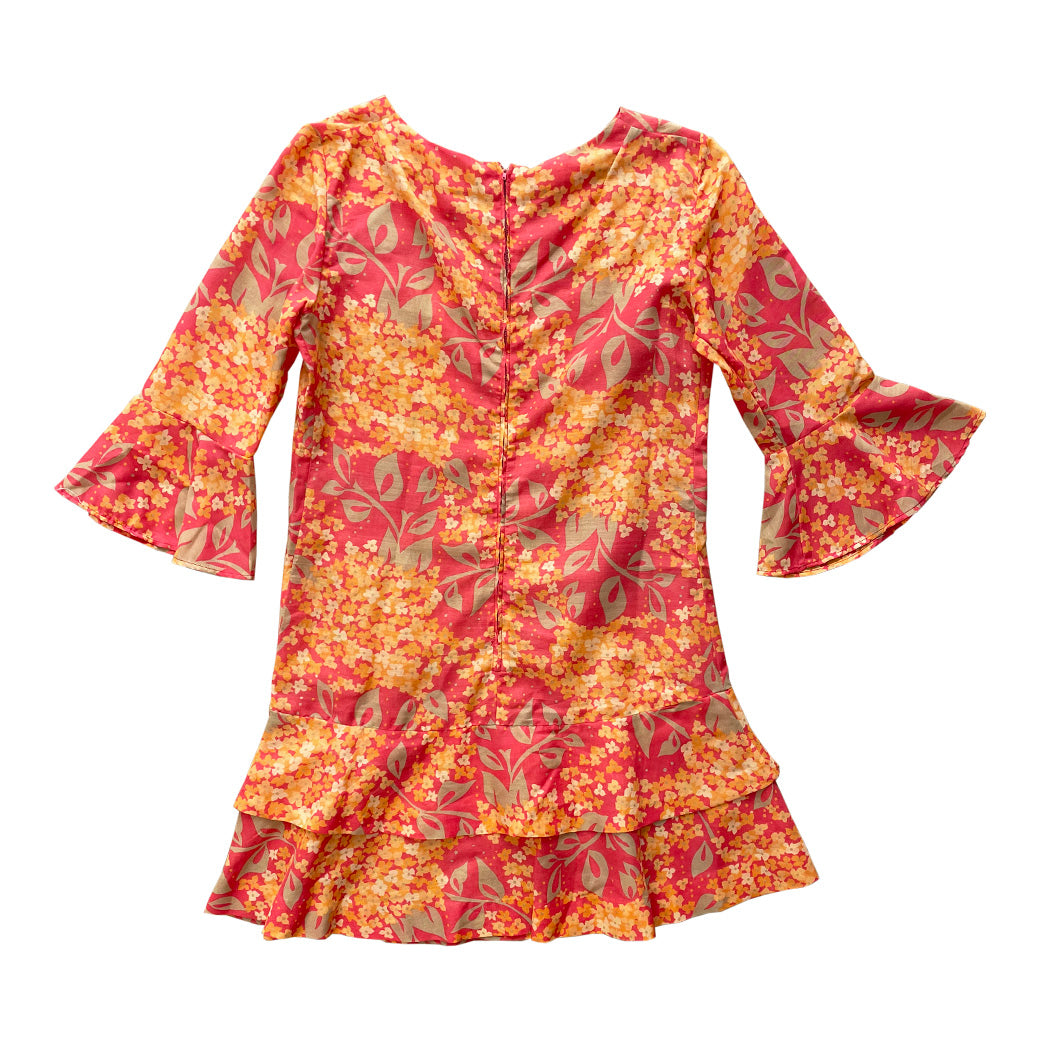 Vintage Floral Cotton Mini Dress 1960