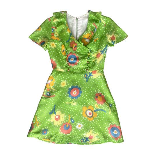 Vintage Mini Dress In Cotton Canvas 1960s