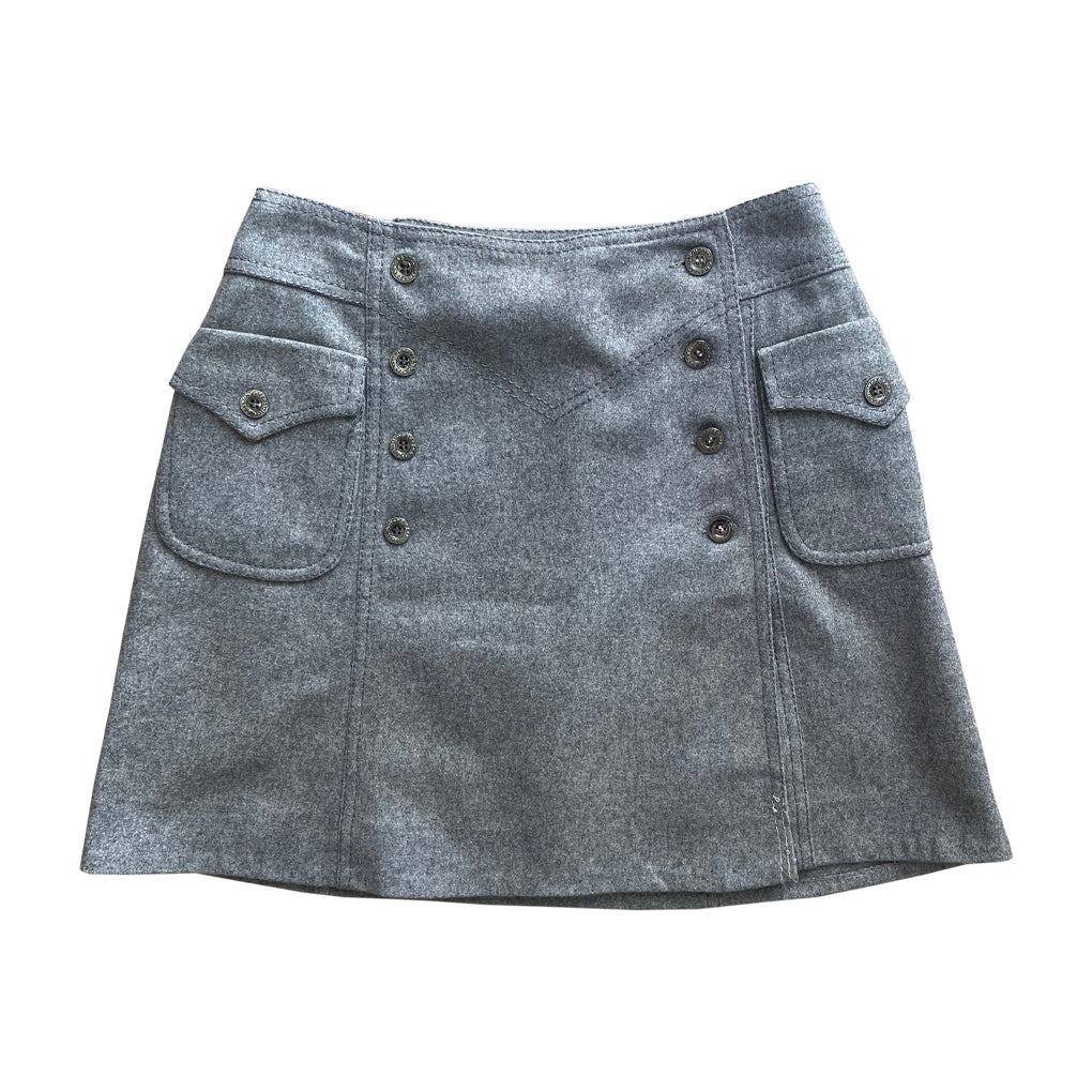 Vintage Gray Mini Skirt 1960s
