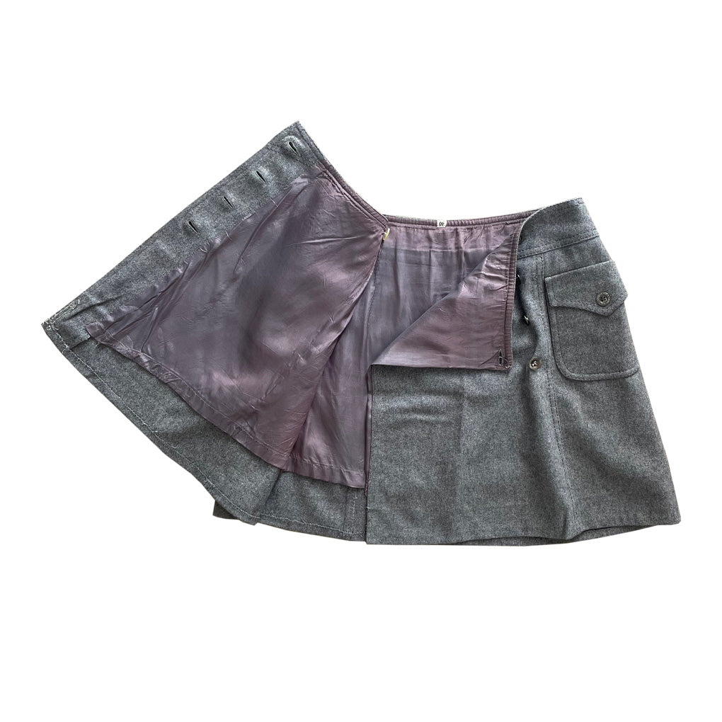 Vintage Gray Mini Skirt 1960s