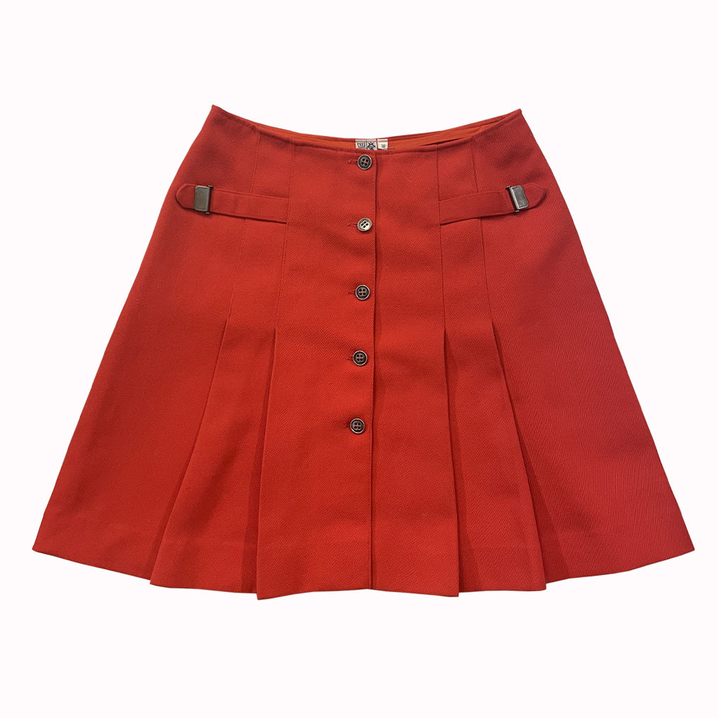 Vintage Mini Red Skirt 1970s