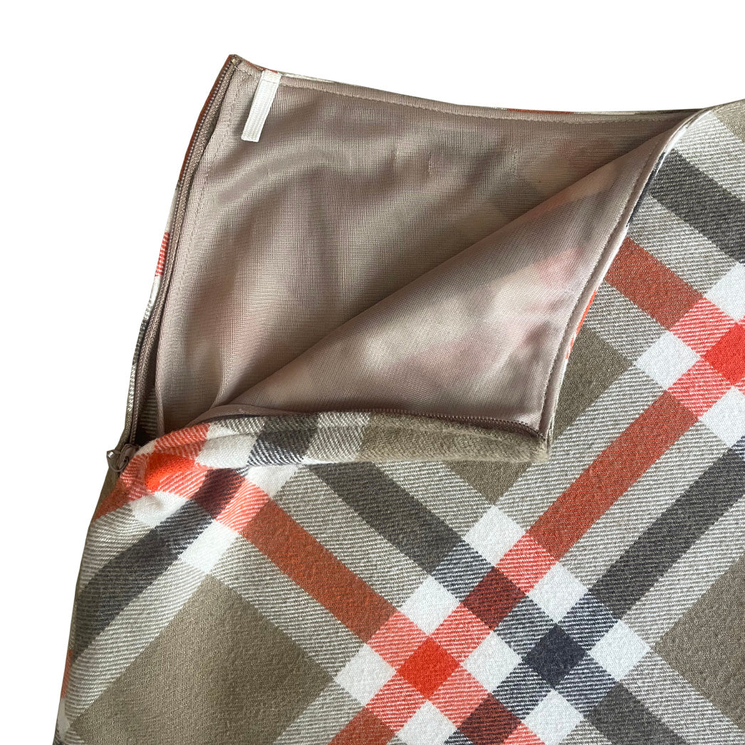 Vintage Checked Wool Mini Skirt 1960s