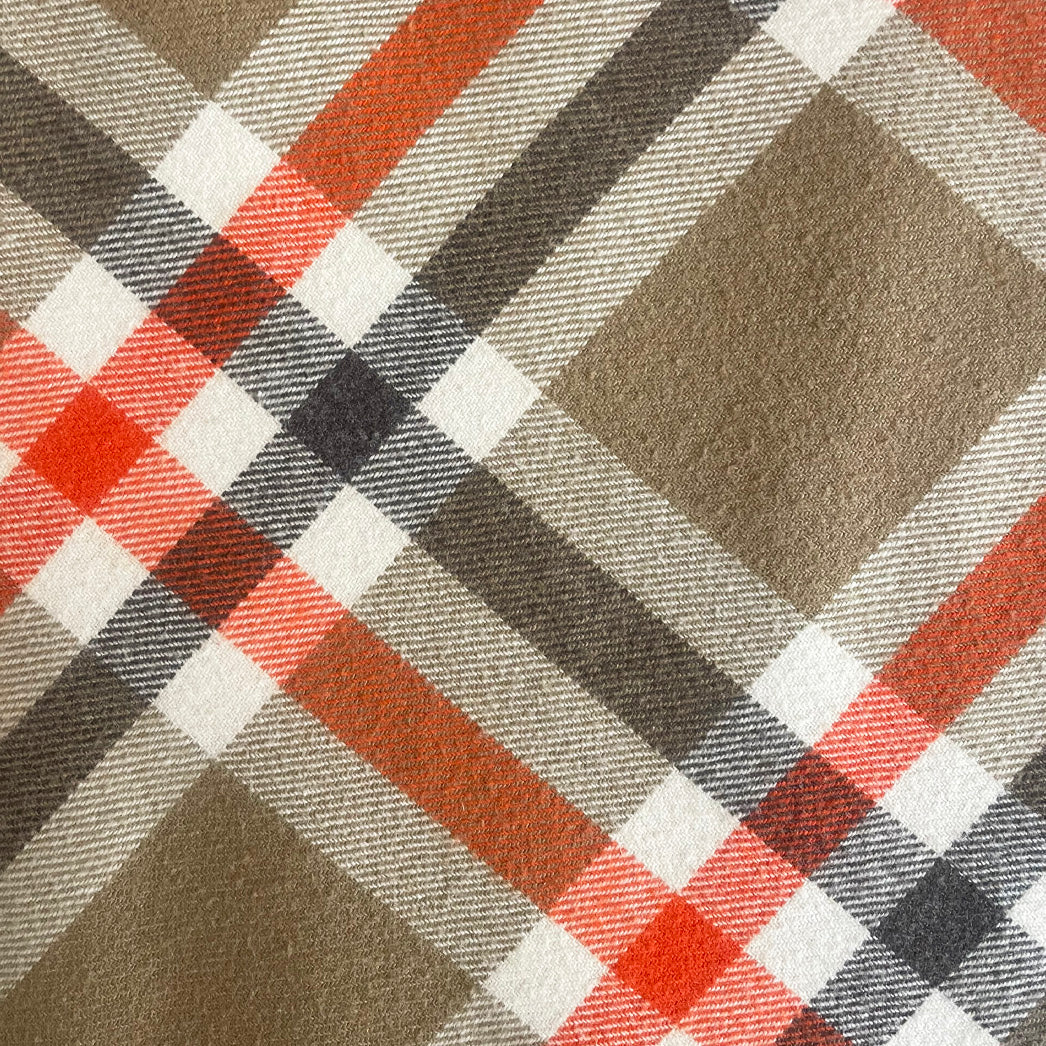 Vintage Checked Wool Mini Skirt 1960s