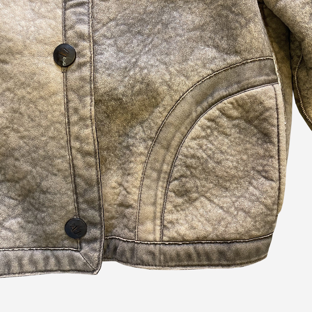 Vintage Shearling Short Emporio Armani Reversible 1990s