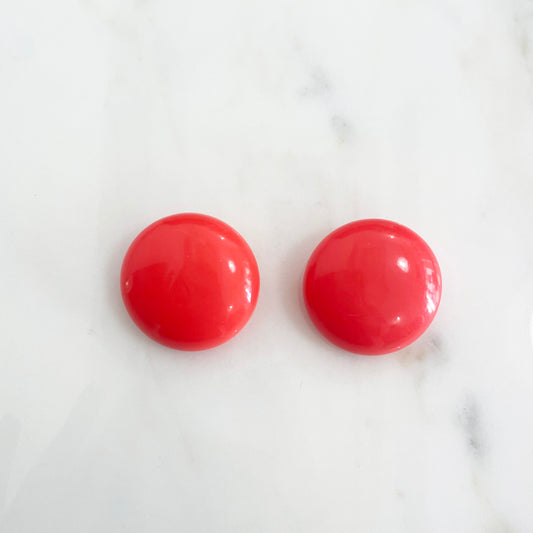 Vintage Round Clip Earrings 1960s