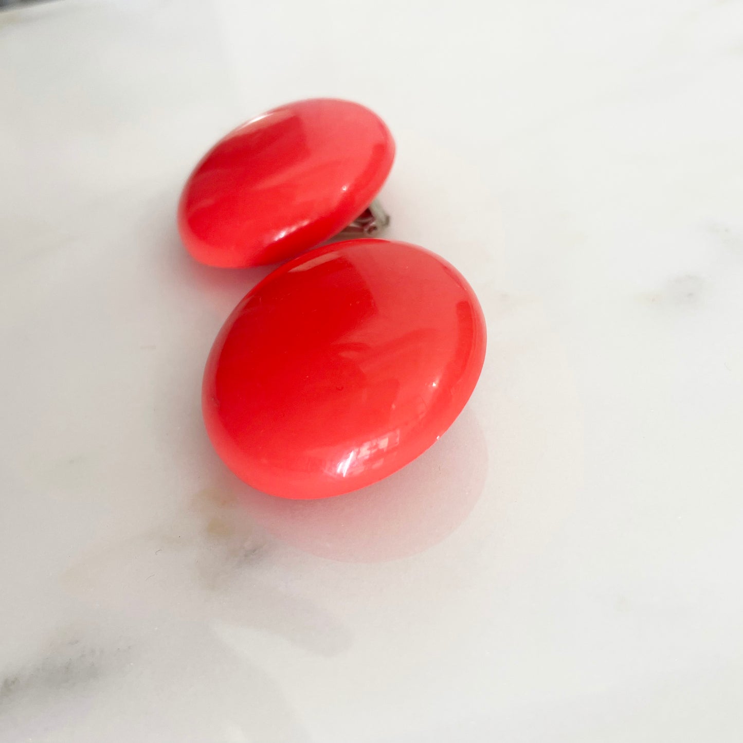 Vintage Round Clip Earrings 1960s