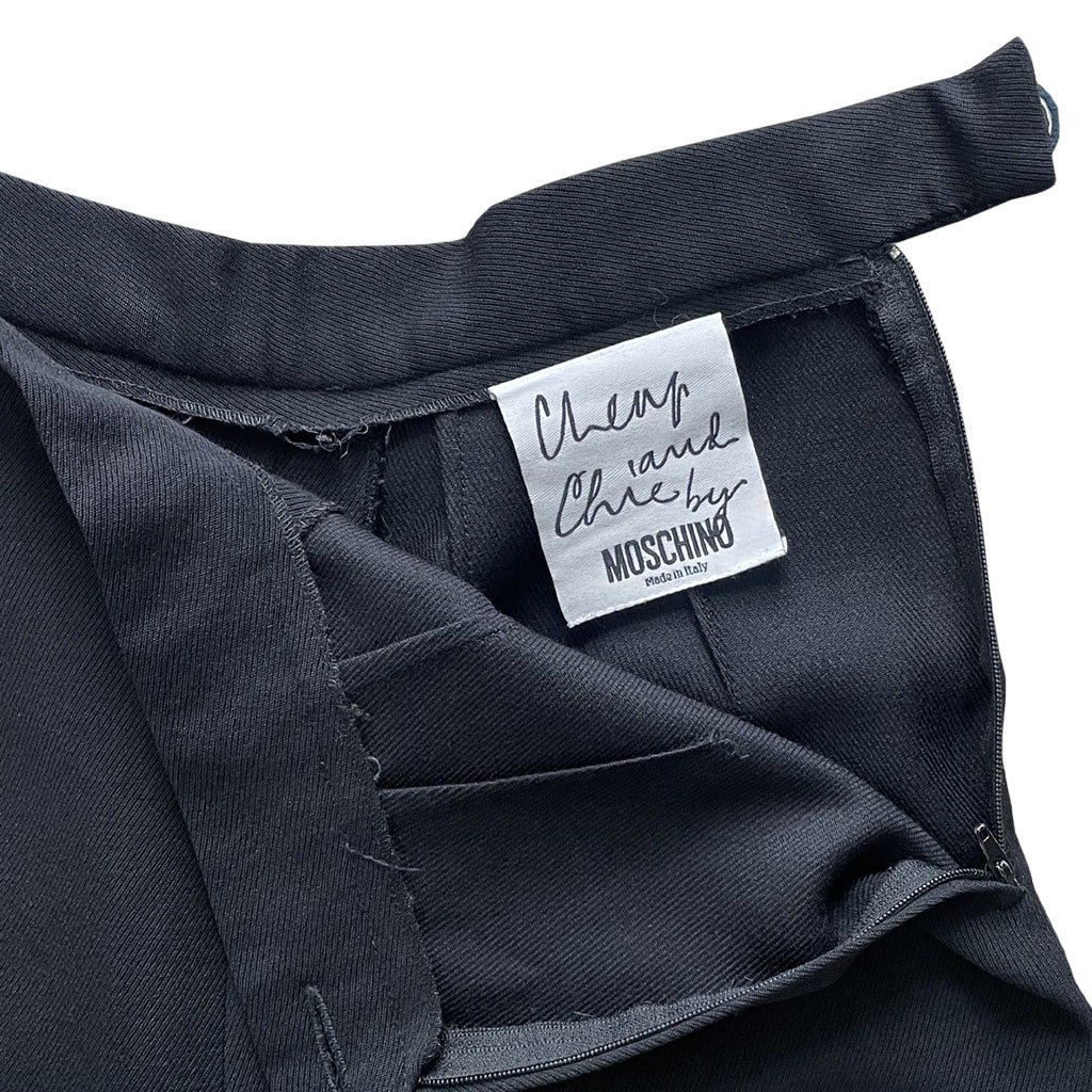 Vintage Black Virgin Wool Trousers - Moschino Cheap and Chic