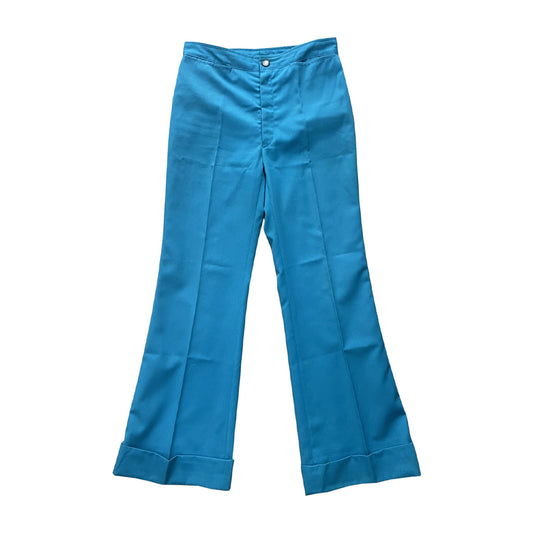 Vintage Light Blue Flared Trousers 1970s