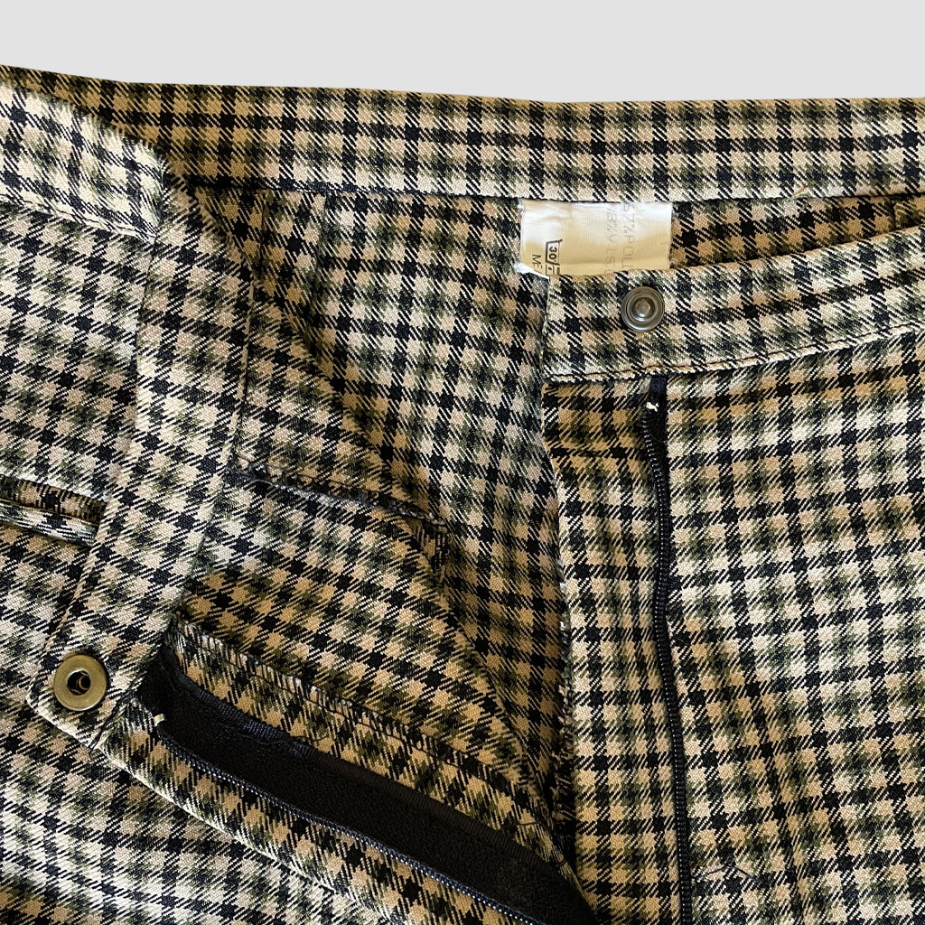 Vintage Checkered Trousers 1980s