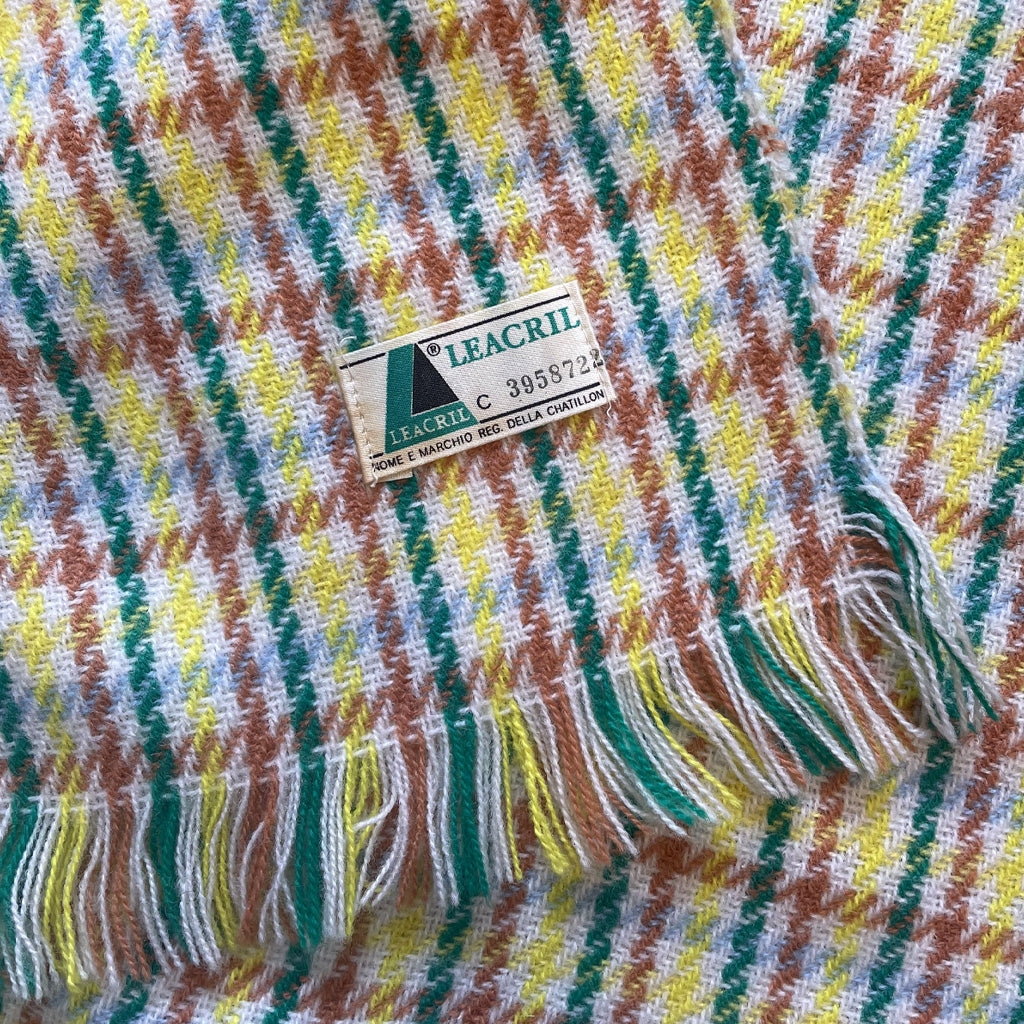 Vintage Checkered Pashmina 1970s