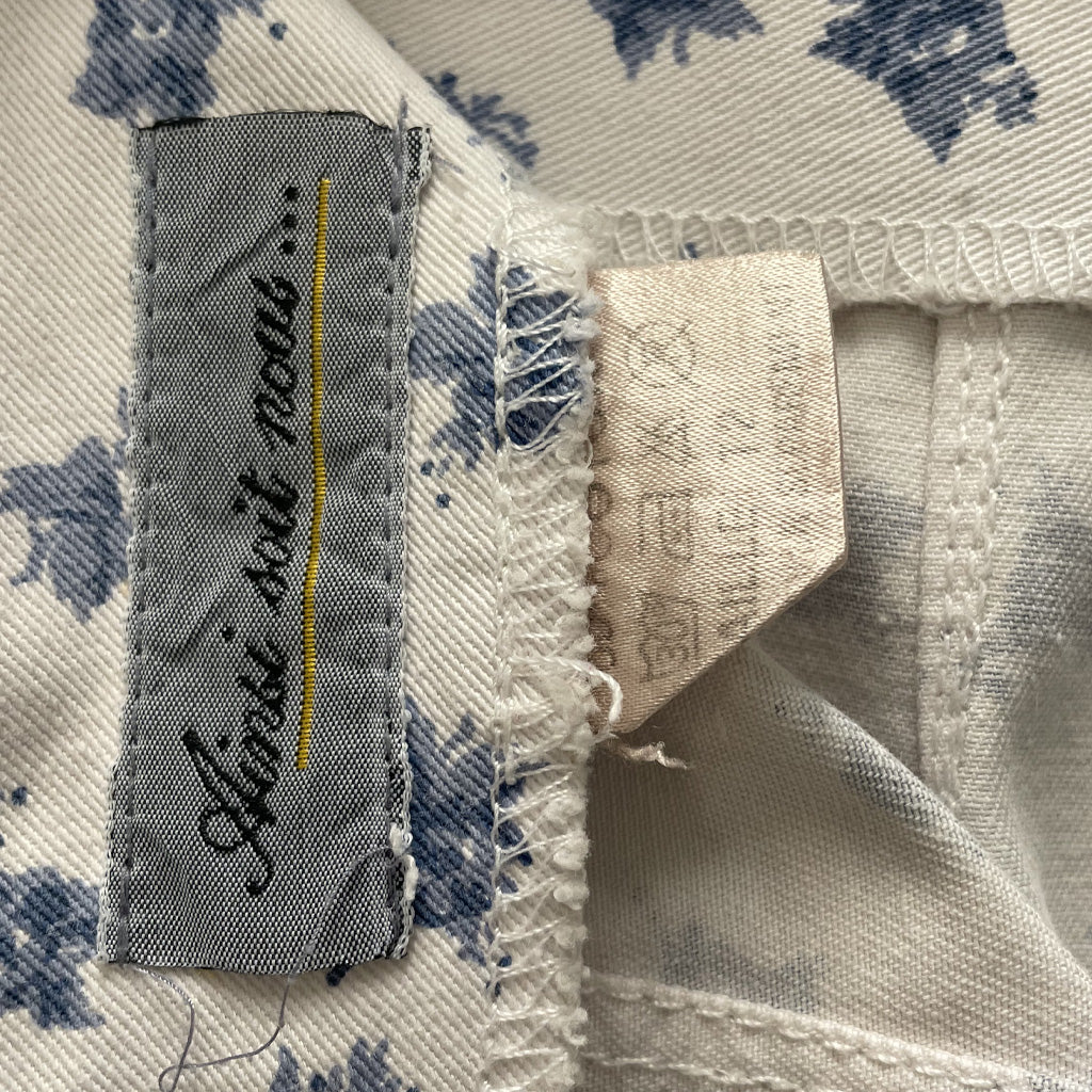 Vintage Denim Set With Little Flowers 1980s